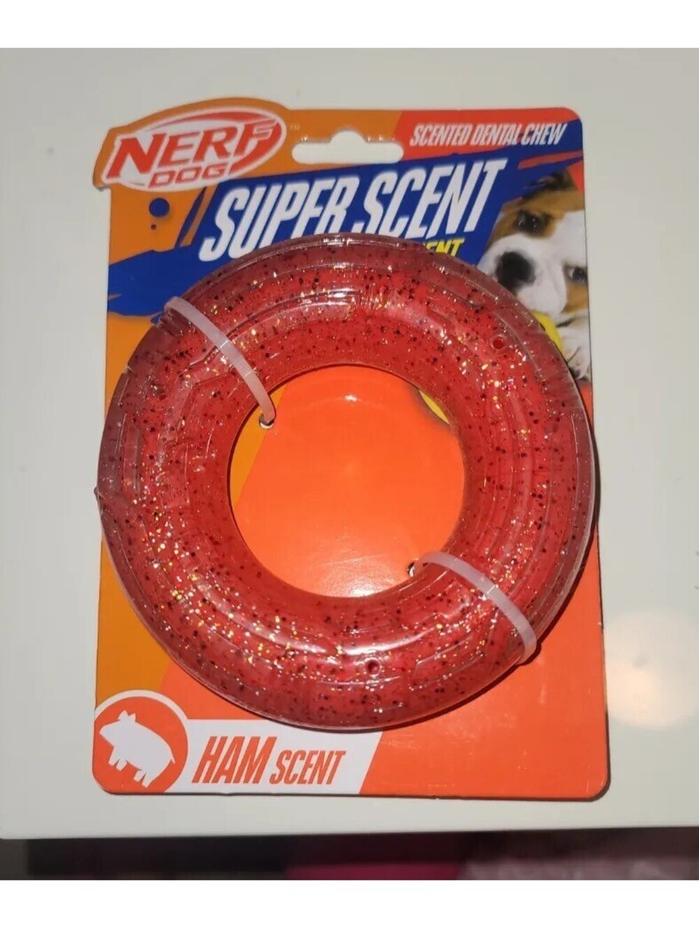 NERF DOG SCENTED DENTAL CHEW TOY RED